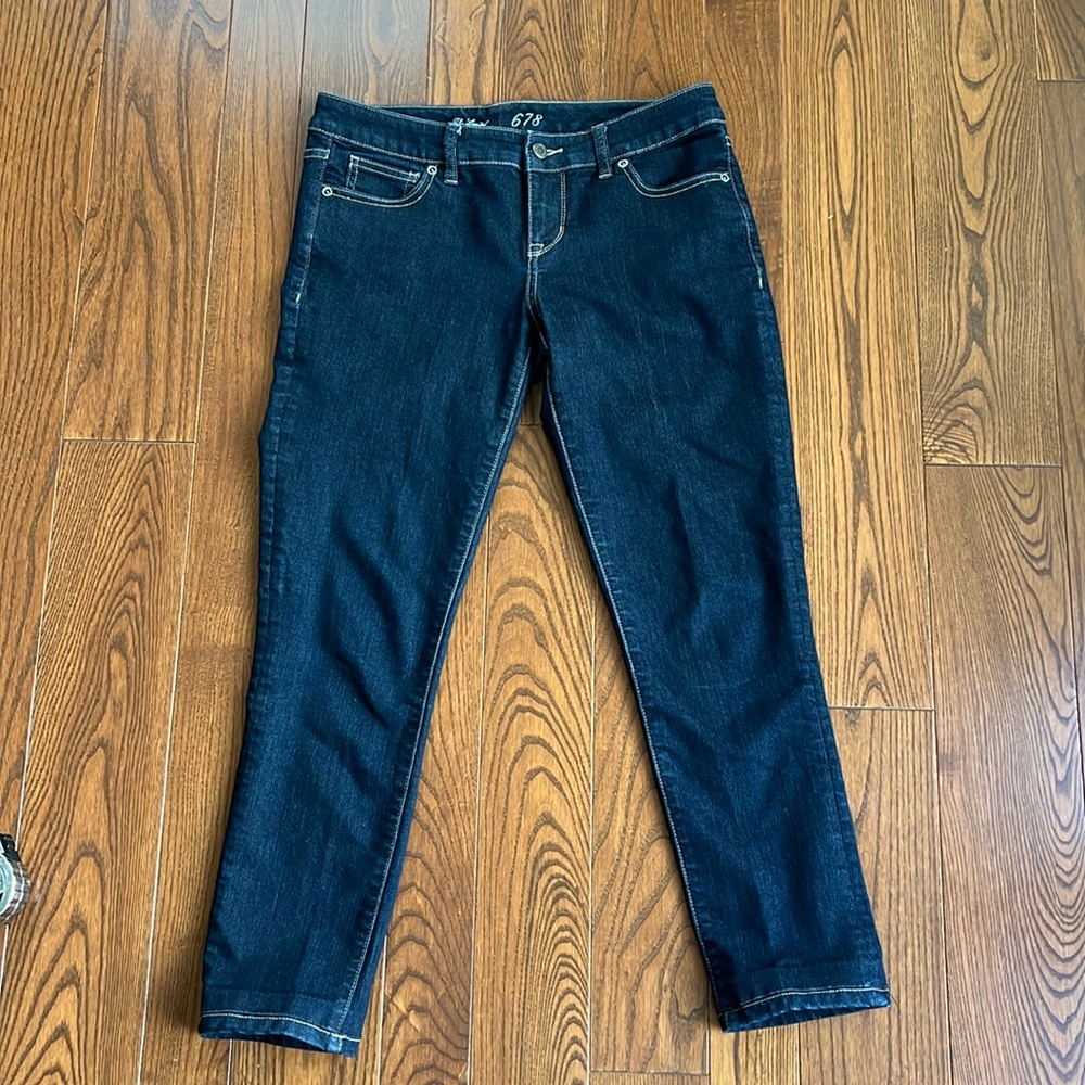 Dark Wash Denim Capris